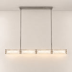 Halo Modern Linear Pendant Light Fixture – lights on