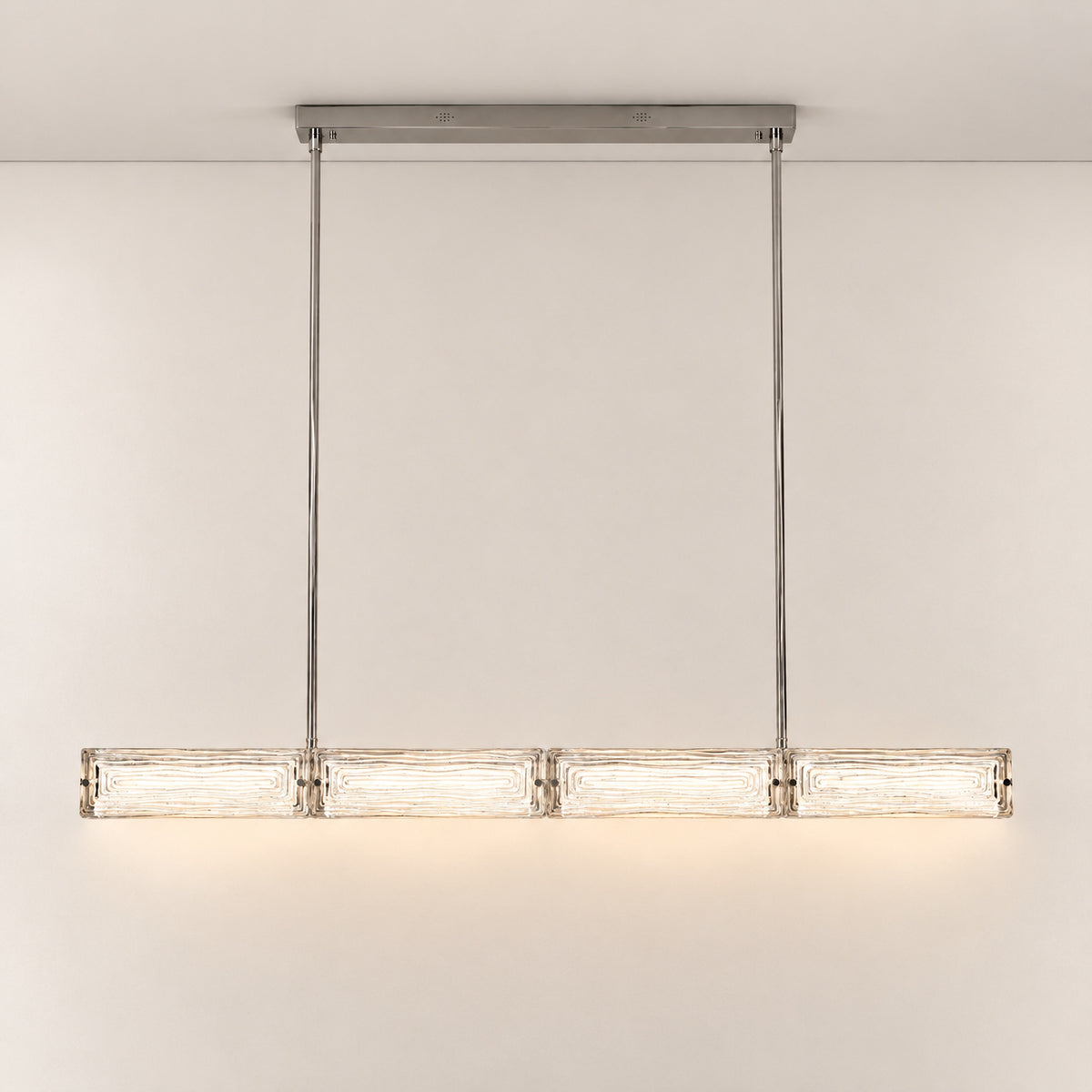 Halo Modern Linear Pendant Light Fixture – lights on