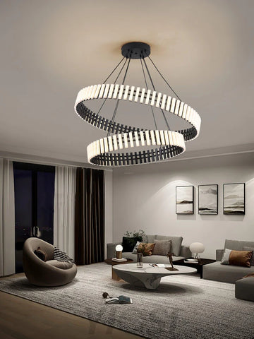 Hanging LED Chandelier ∅ 15.7″ - ring-1-Yiosilamp