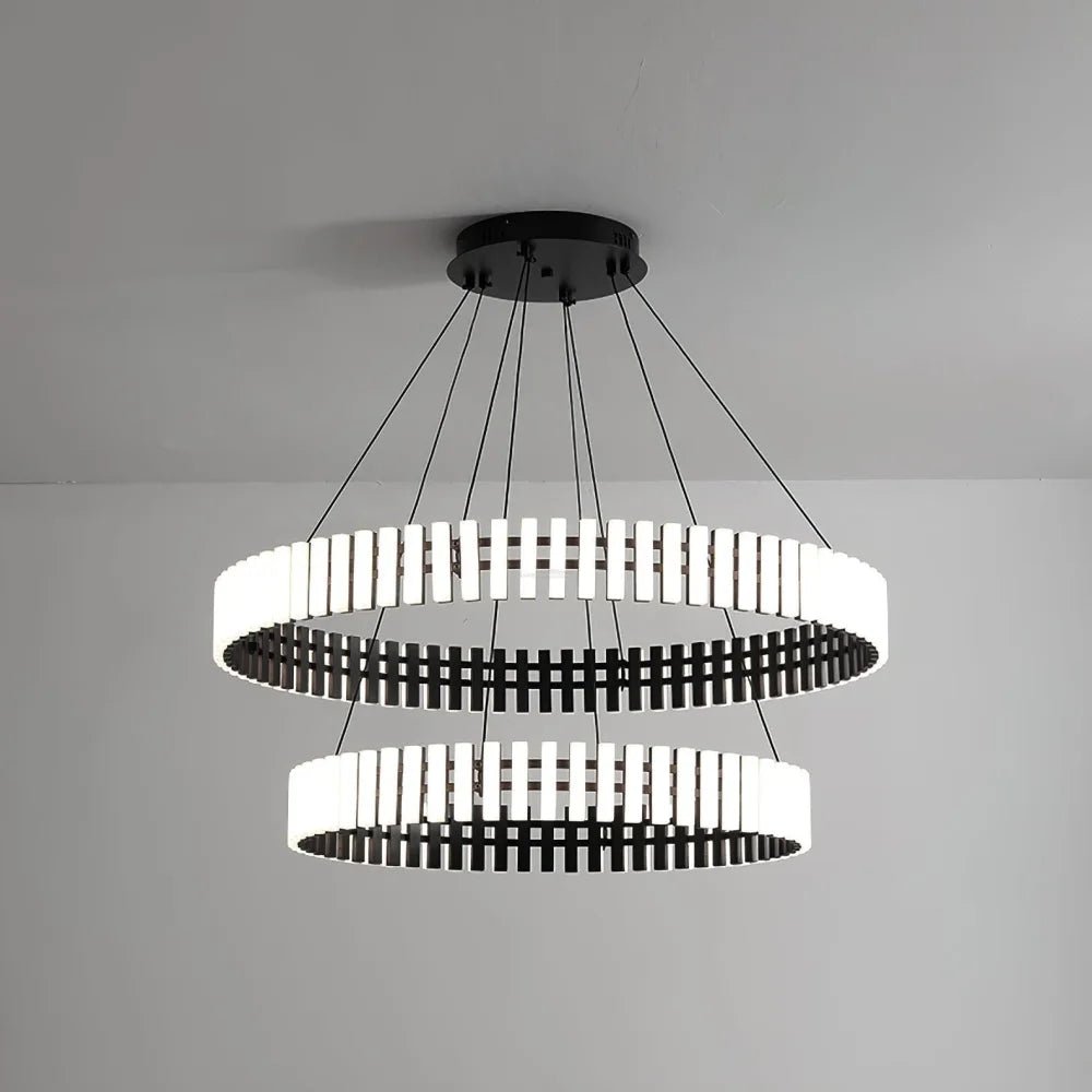 Hanging LED Chandelier ∅ 15.7″ - ring-1-Yiosilamp
