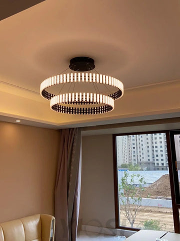 Hanging LED Chandelier ∅ 15.7″ - ring-1-Yiosilamp