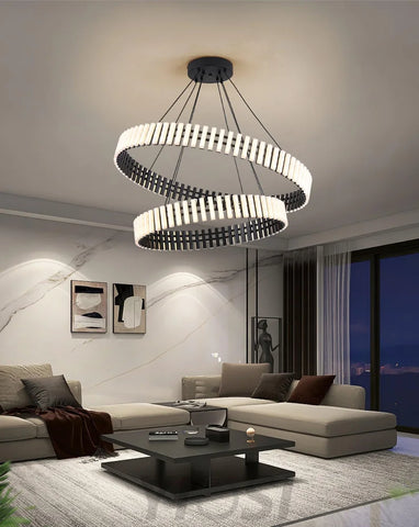 Hanging LED Chandelier ∅ 15.7″ - ring-1-Yiosilamp