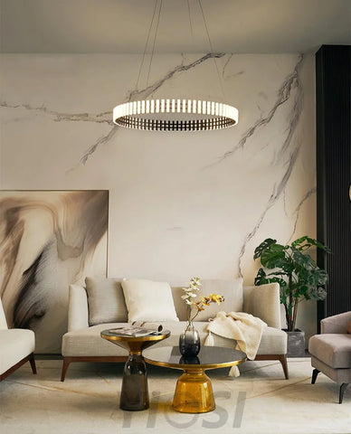 Hanging LED Chandelier ∅ 15.7″ - ring-1-Yiosilamp