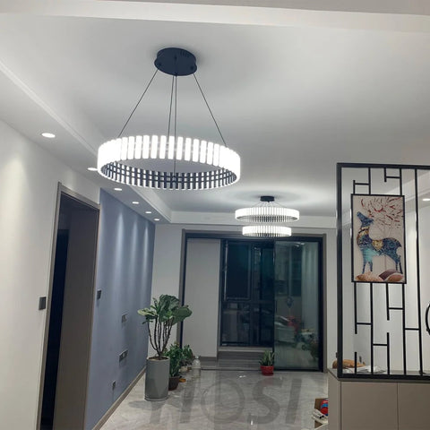 Hanging LED Chandelier ∅ 15.7″ - ring-1-Yiosilamp