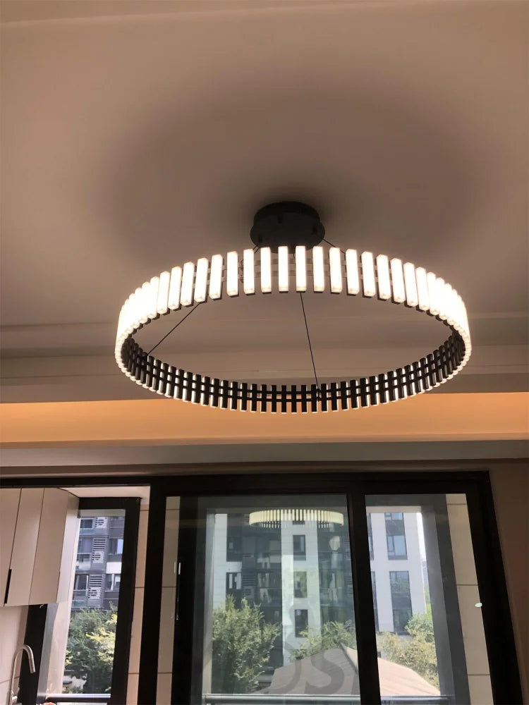 Hanging LED Chandelier ∅ 15.7″ - ring-1-Yiosilamp