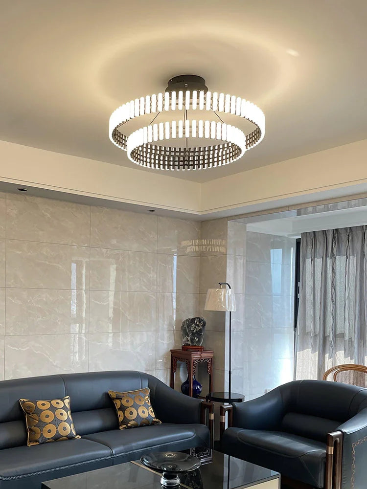 Hanging LED Chandelier ∅ 15.7″ - ring-1-Yiosilamp