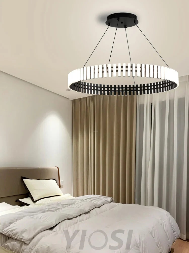 Hanging LED Chandelier ∅ 15.7″ - ring-1-Yiosilamp