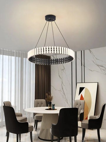 Hanging LED Chandelier ∅ 15.7″ - ring-1-Yiosilamp
