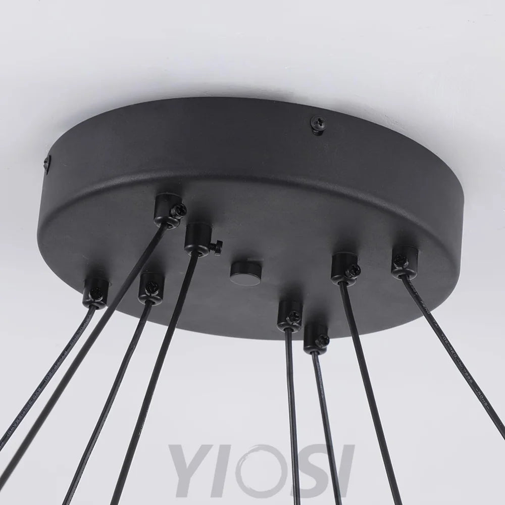 Hanging LED Chandelier ∅ 15.7″ - ring-1-Yiosilamp