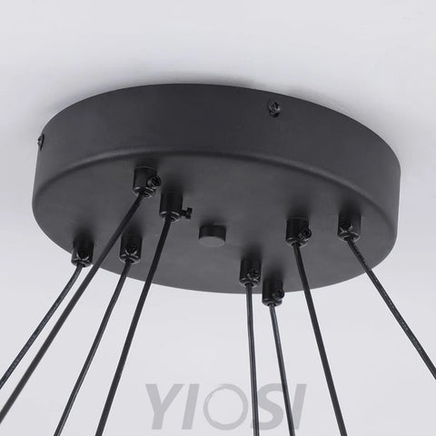 Hanging LED Chandelier ∅ 15.7″ - ring-1-Yiosilamp