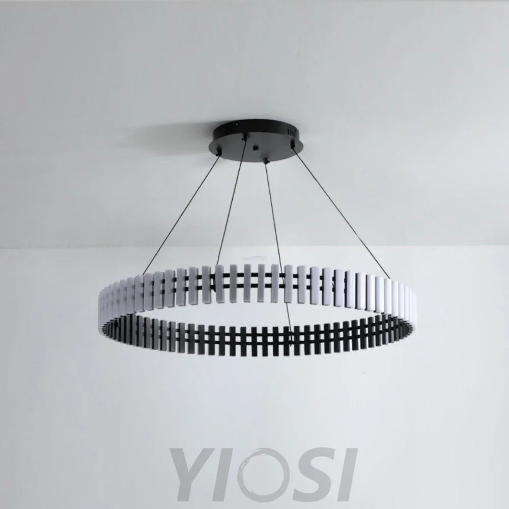 Hanging LED Chandelier ∅ 15.7″ - ring-1-Yiosilamp