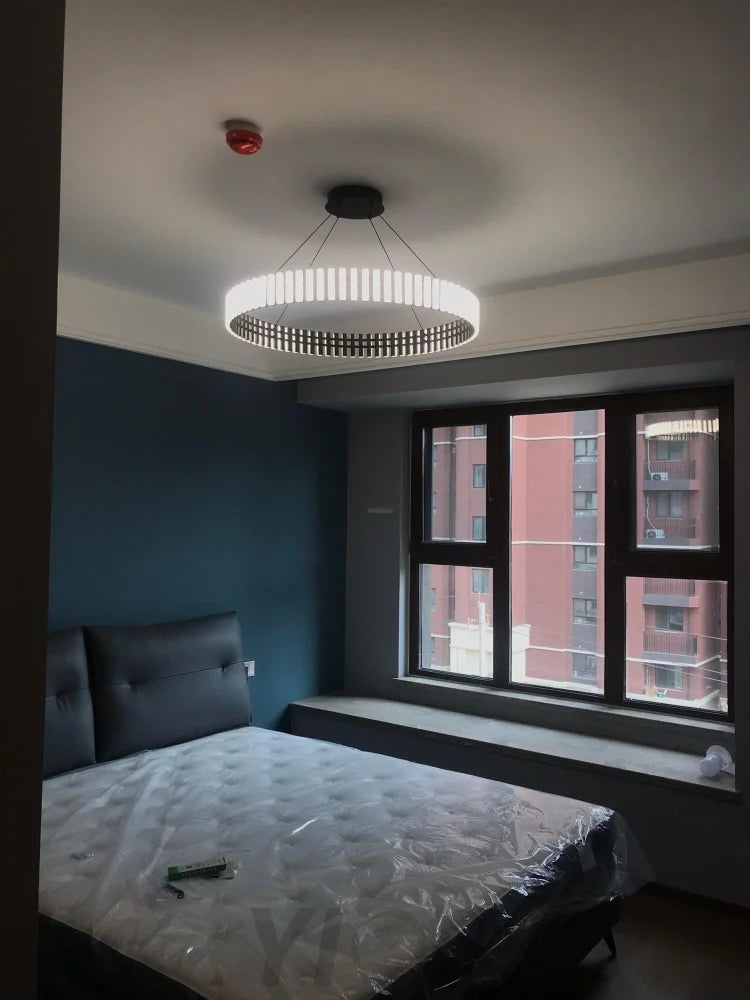 Hanging LED Chandelier ∅ 15.7″ - ring-1-Yiosilamp