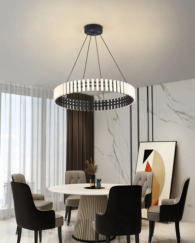 Hanging LED Chandelier ∅ 15.7″ - ring-1-Yiosilamp