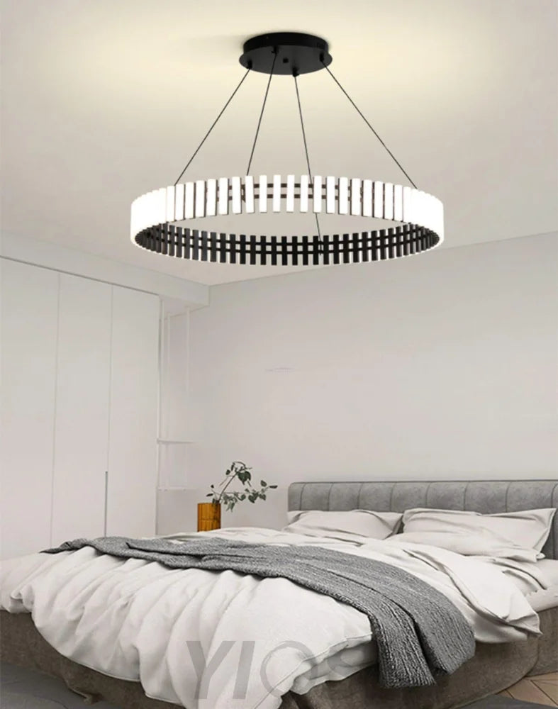 Hanging LED Chandelier ∅ 15.7″ - ring-1-Yiosilamp