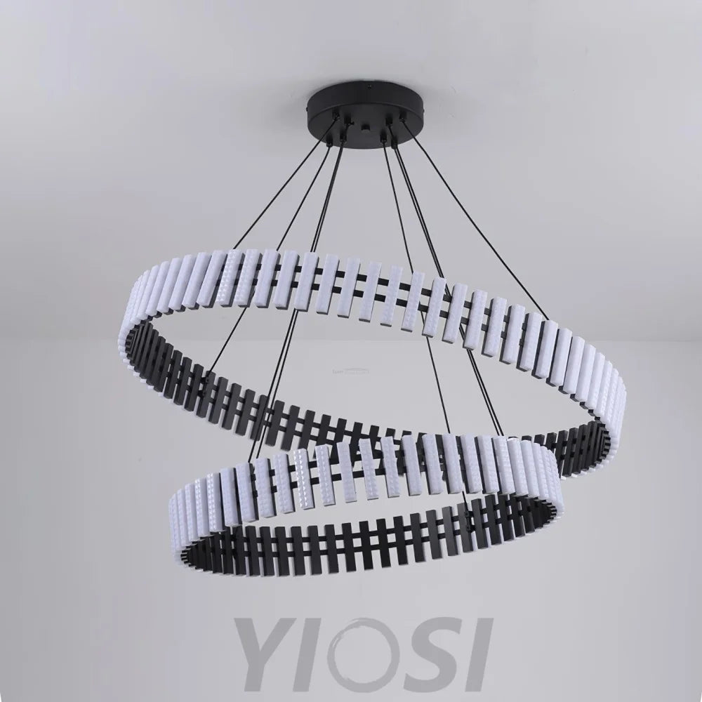 Hanging LED Chandelier ∅ 15.7″ - ring-1-Yiosilamp
