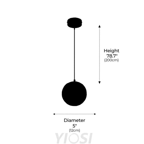 Hansa Alabaster Ball Pendant Island Mini Light