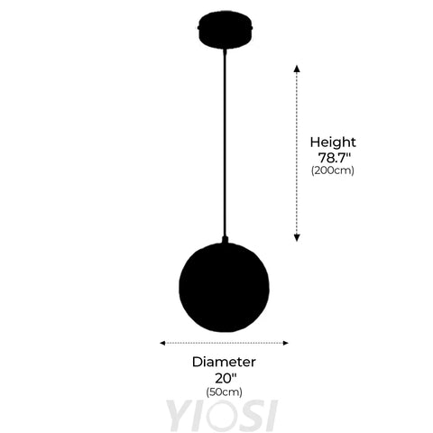 Hansa Alabaster Ball Pendant Island Mini Light