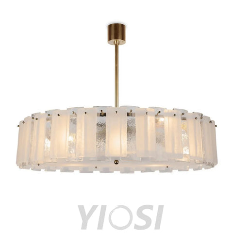 Harmony Modern Luxury Glacier Glass Round Chandelier Chandeliers