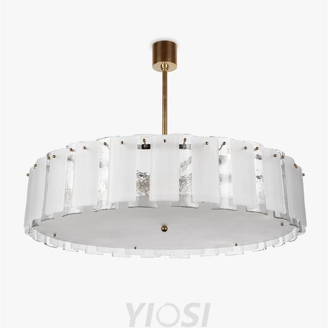 Harmony Modern Luxury Glacier Glass Round Chandelier Chandeliers