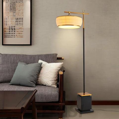 Hejun Fabric Floor Lamp W 24.4″ - Drapery-1-Yiosilamp