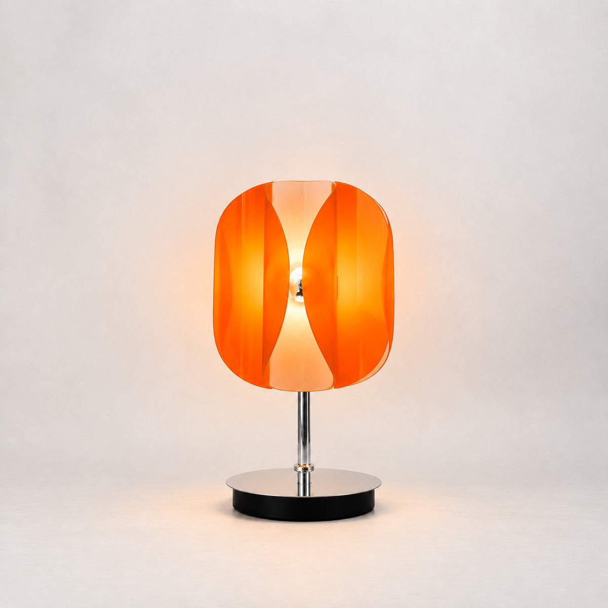 Helena Modern Chrome Glass Table Lamp