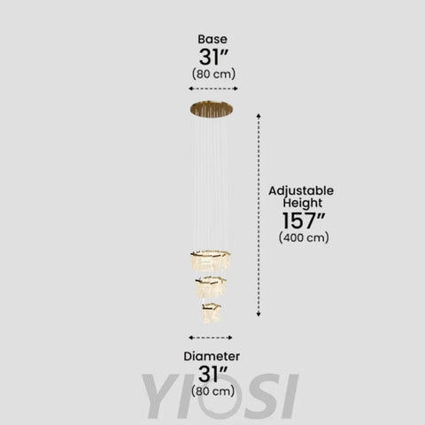 Helia Luxury Modern Staircase Chandelier - Helia-1-Yiosilamp