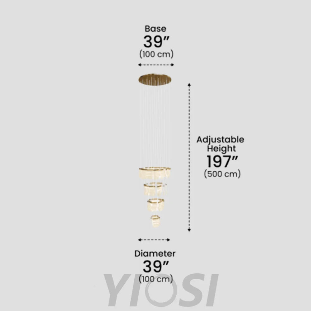 Helia Luxury Modern Staircase Chandelier - Helia-1-Yiosilamp