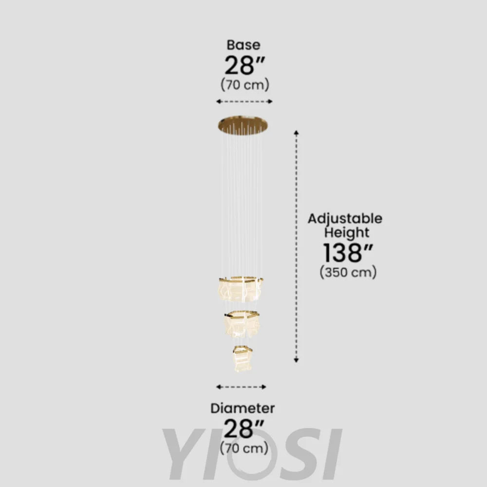 Helia Luxury Modern Staircase Chandelier - Helia-1-Yiosilamp