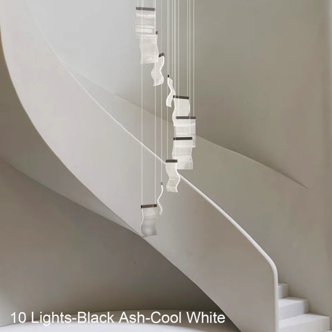 Helia Luxury Modern Staircase Chandelier - Helia-1-Yiosilamp