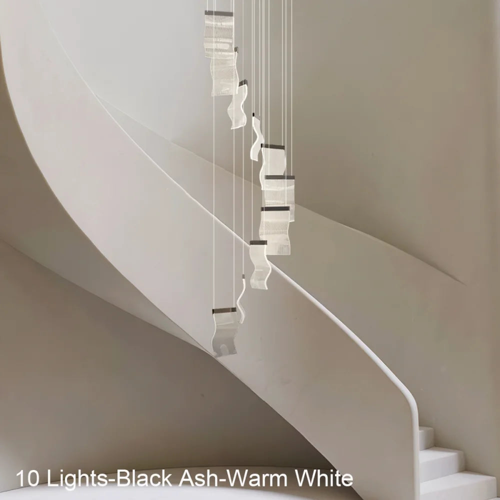 Helia Luxury Modern Staircase Chandelier - Helia-1-Yiosilamp