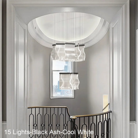 Helia Luxury Modern Staircase Chandelier - Helia-1-Yiosilamp