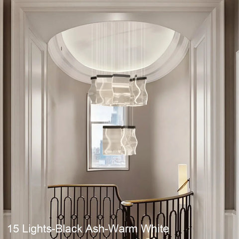 Helia Luxury Modern Staircase Chandelier - Helia-1-Yiosilamp