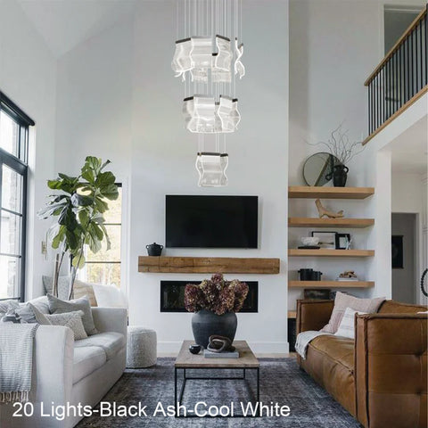 Helia Luxury Modern Staircase Chandelier - Helia-1-Yiosilamp