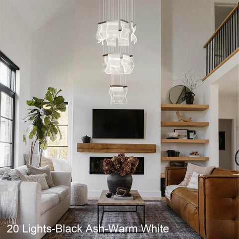 Helia Luxury Modern Staircase Chandelier - Helia-1-Yiosilamp