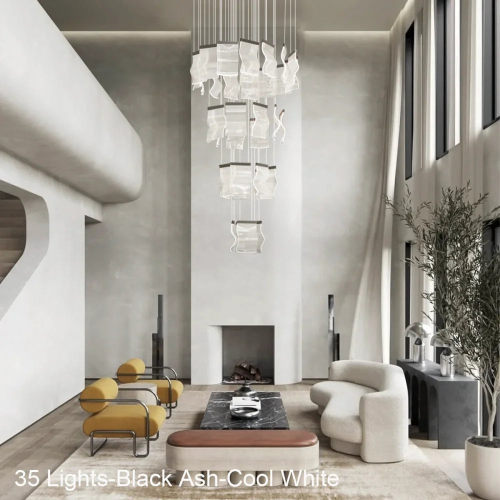 Helia Luxury Modern Staircase Chandelier - Helia-1-Yiosilamp