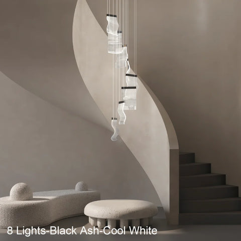 Helia Luxury Modern Staircase Chandelier - Helia-1-Yiosilamp