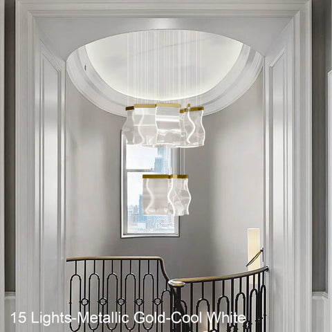 Helia Luxury Modern Staircase Chandelier - Helia-1-Yiosilamp