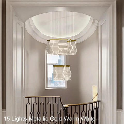 Helia Luxury Modern Staircase Chandelier - Helia-1-Yiosilamp