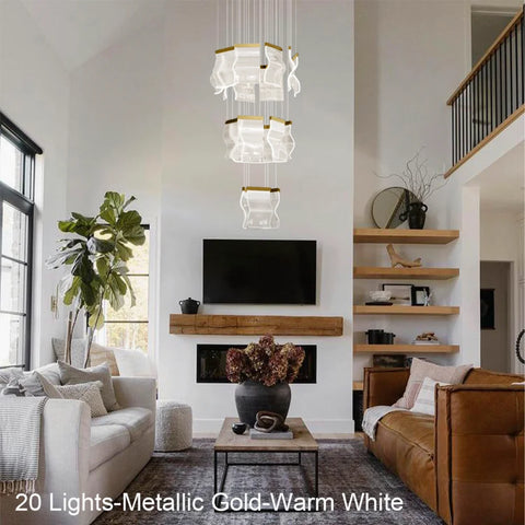 Helia Luxury Modern Staircase Chandelier - Helia-1-Yiosilamp