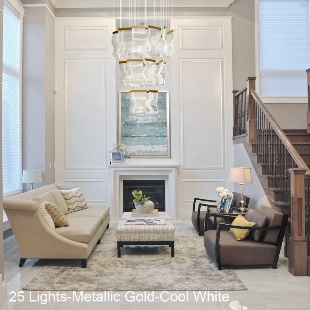 Helia Luxury Modern Staircase Chandelier - Helia-1-Yiosilamp