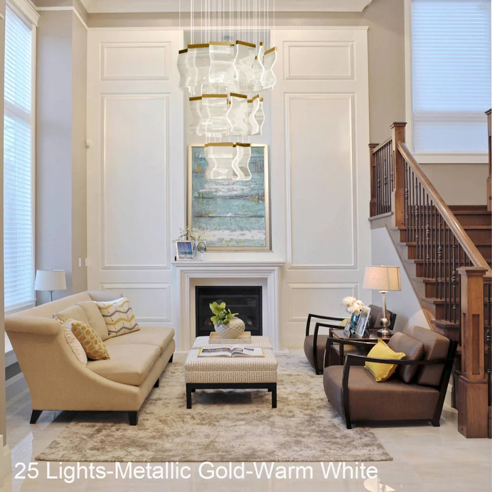 Helia Luxury Modern Staircase Chandelier - Helia-1-Yiosilamp