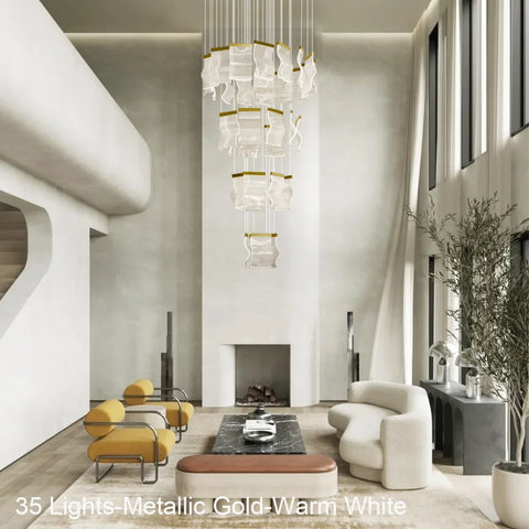 Helia Luxury Modern Staircase Chandelier - Helia-1-Yiosilamp