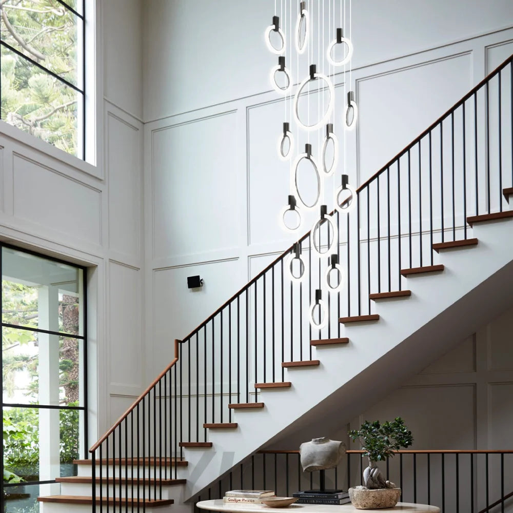 Helia Modern Staircase Hanging Chandelier - Helia-1-Yiosilamp