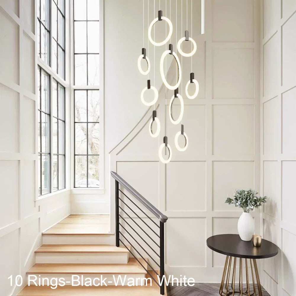 Helia Modern Staircase Hanging Chandelier - Helia-1-Yiosilamp