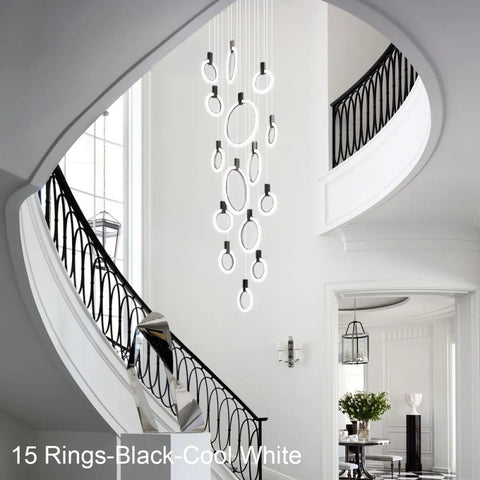 Helia Modern Staircase Hanging Chandelier - Helia-1-Yiosilamp
