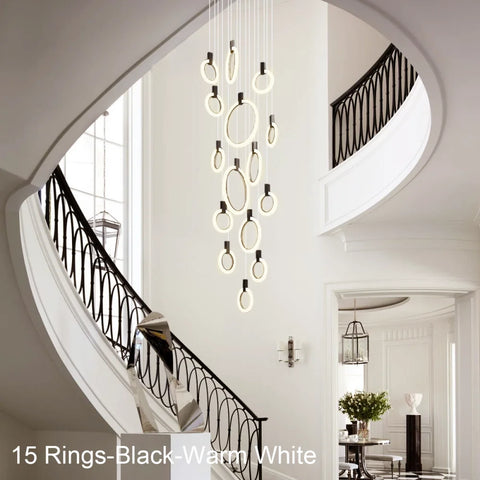 Helia Modern Staircase Hanging Chandelier - Helia-1-Yiosilamp