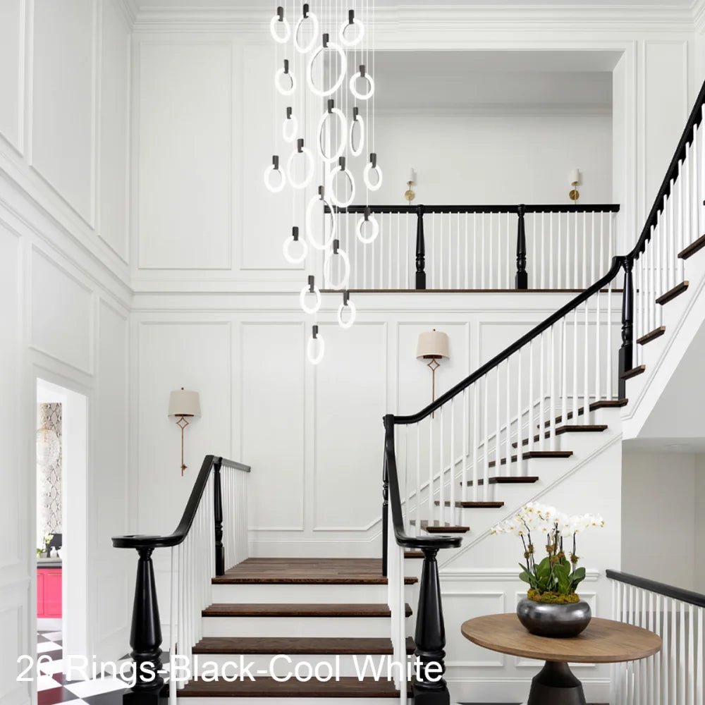 Helia Modern Staircase Hanging Chandelier - Helia-1-Yiosilamp