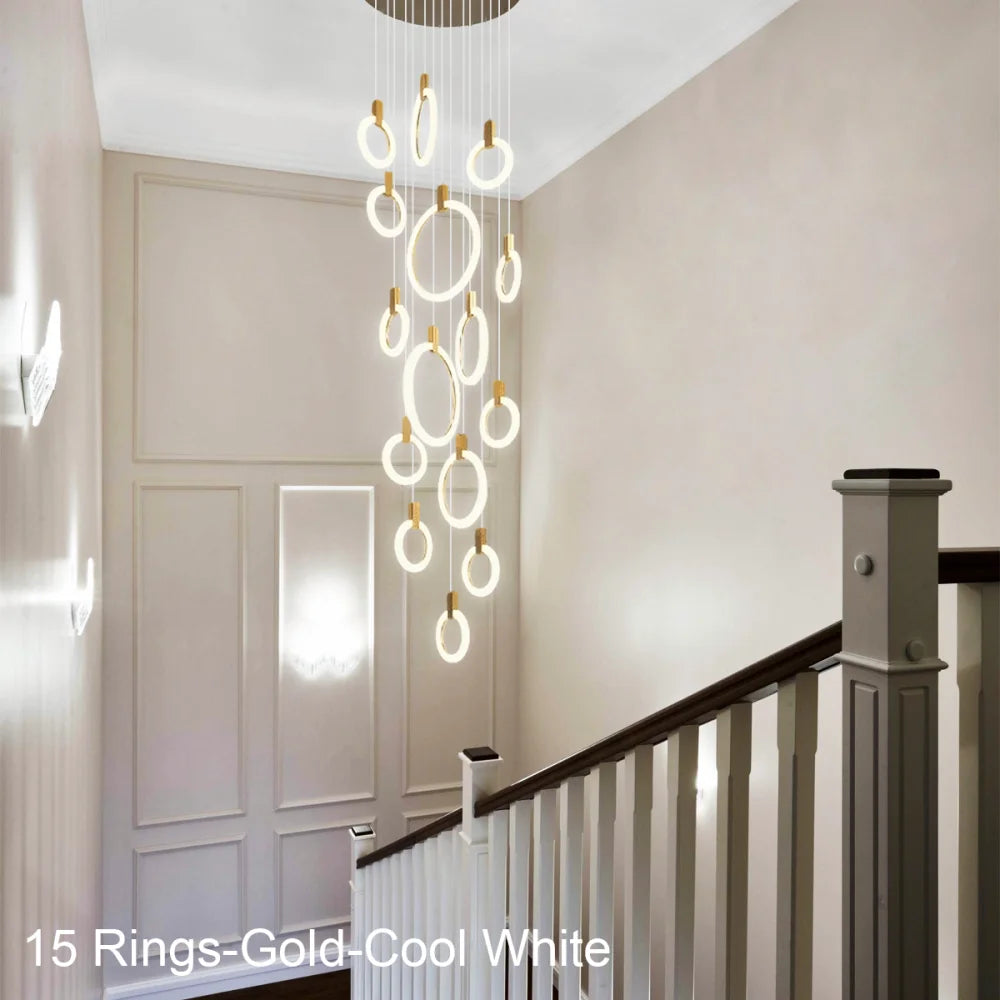Helia Modern Staircase Hanging Chandelier - Helia-1-Yiosilamp