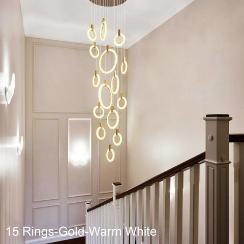 Helia Modern Staircase Hanging Chandelier - Helia-1-Yiosilamp
