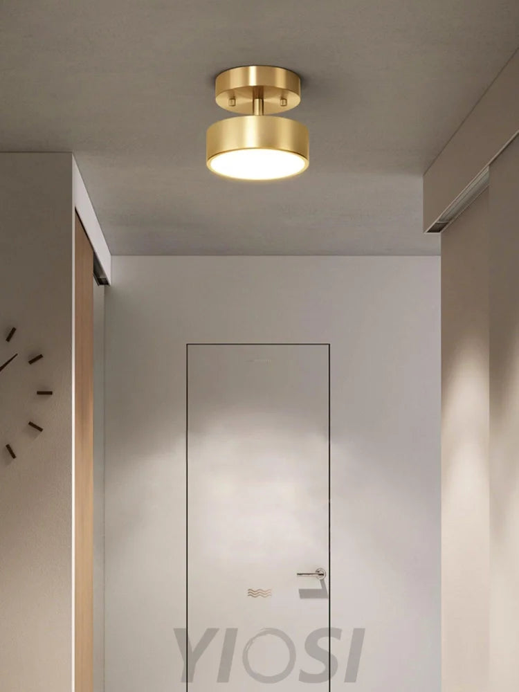 Hero Rotating Ceiling Llight - Brass, Semi Flush Mounts-1-Yiosilamp